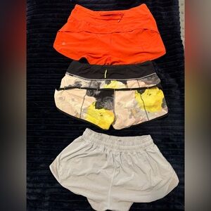 Lululemon shorts bundle! Size 4